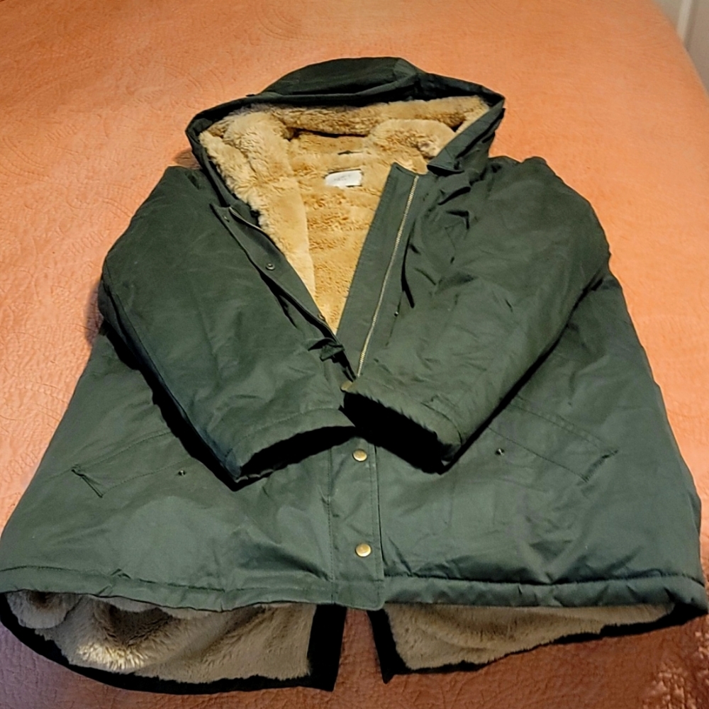 LOFT army green parka